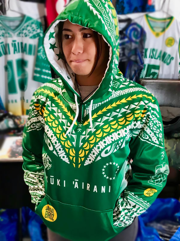 • Cook Islands hoodie Kūki 'Āirani chest