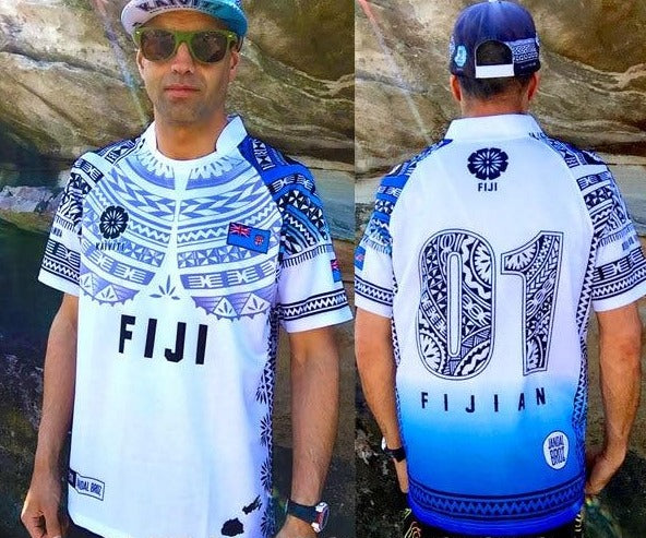 - FIJI Rugby Jersy Heritage Blue white