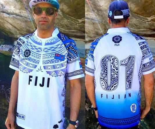 - FIJI Rugby Jersy Heritage Blue white