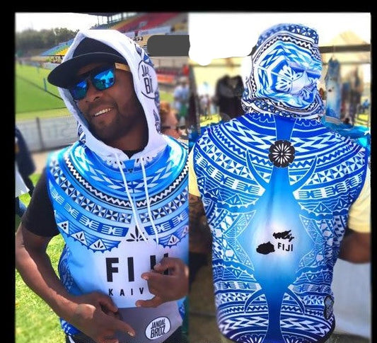 FIJI Sports sleeveless hoodie blue