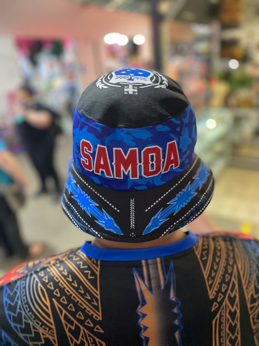 Samoa bucket hat Toa - Camo Blue Manono
