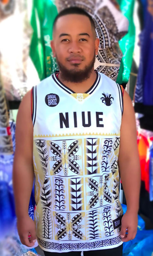 Basketball Singlet Niue Hiapo Brown
