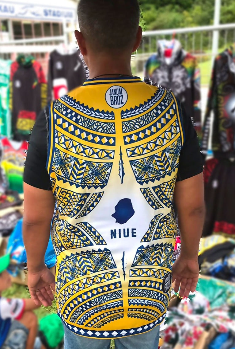 Basketball Singlet Niue Hiapo Blue V