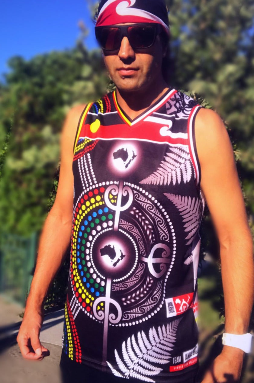 Maori Indigenous Australia Aboriginal Torres Strait Aotearoa Basketbal Singlet adults