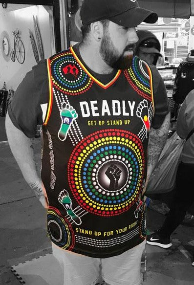 Basketbal Singlet 'Together More Deadly -Aboriginal Torres strait islanders'