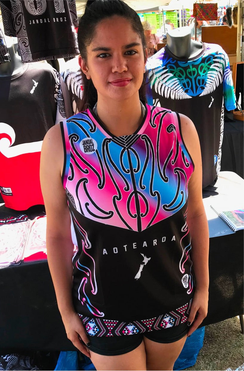 • Aroha Nui Basketball Singlet