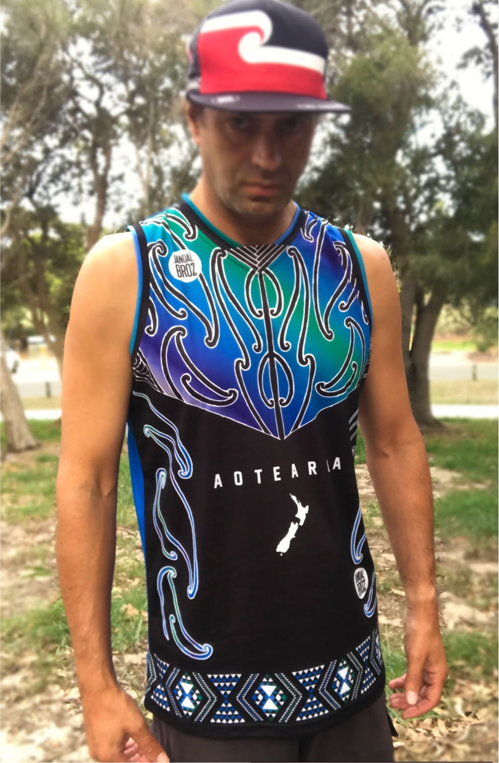 Basketball Singlet Tangaroa flow balance