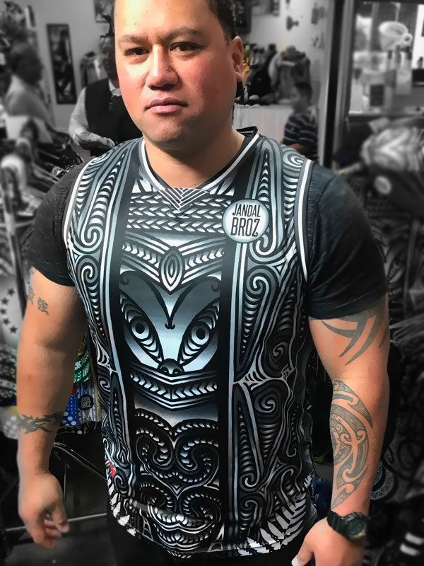 • Taiaha Pango & Ma Maori Basketball Singlet