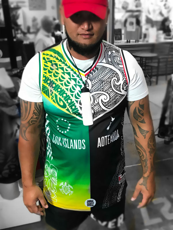 • Half Cook Islands & Maori Aotearoa - Adults Singlet