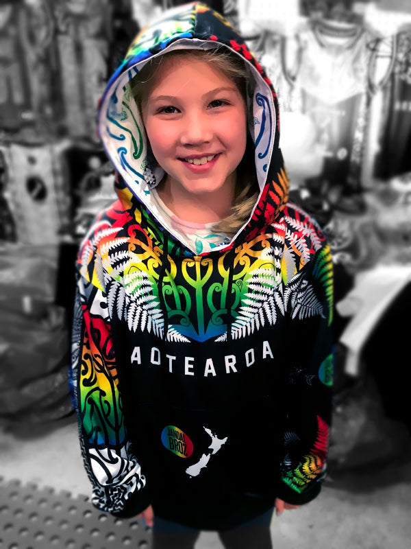 • Maori kids hoodie Healing Rasta