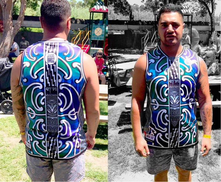 -Basketball Singlet Taiaha Tangaroa Tane male