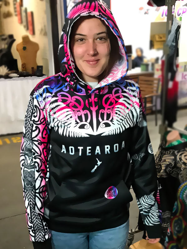 • Aroha Nui Māori Hoodie