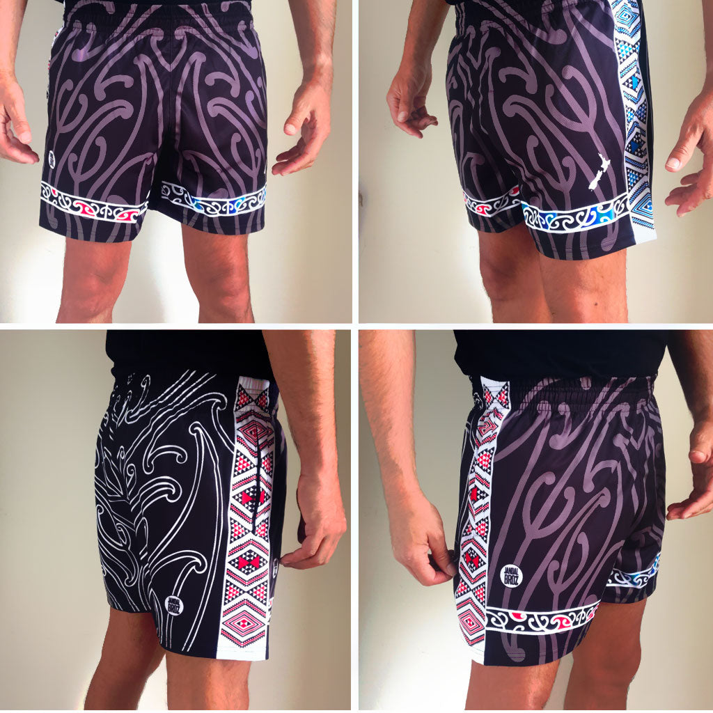 • Maori shorts Papatūānuku and Ranginui by Jandal broz
