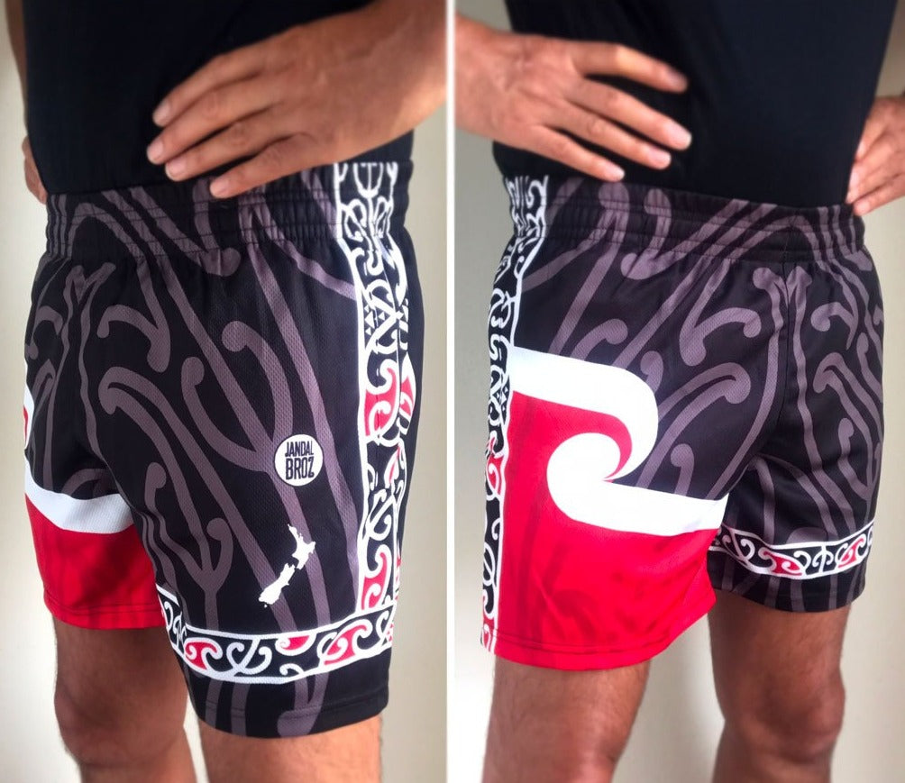 • Maori Shorts - Tino Rangatiratanga by Jandal Broz