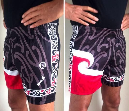 • Maori Shorts - Tino Rangatiratanga by Jandal Broz