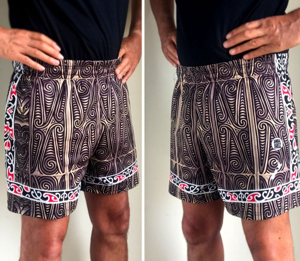 Jandal Broz Māori Shorts Whakairo Papatuanuku