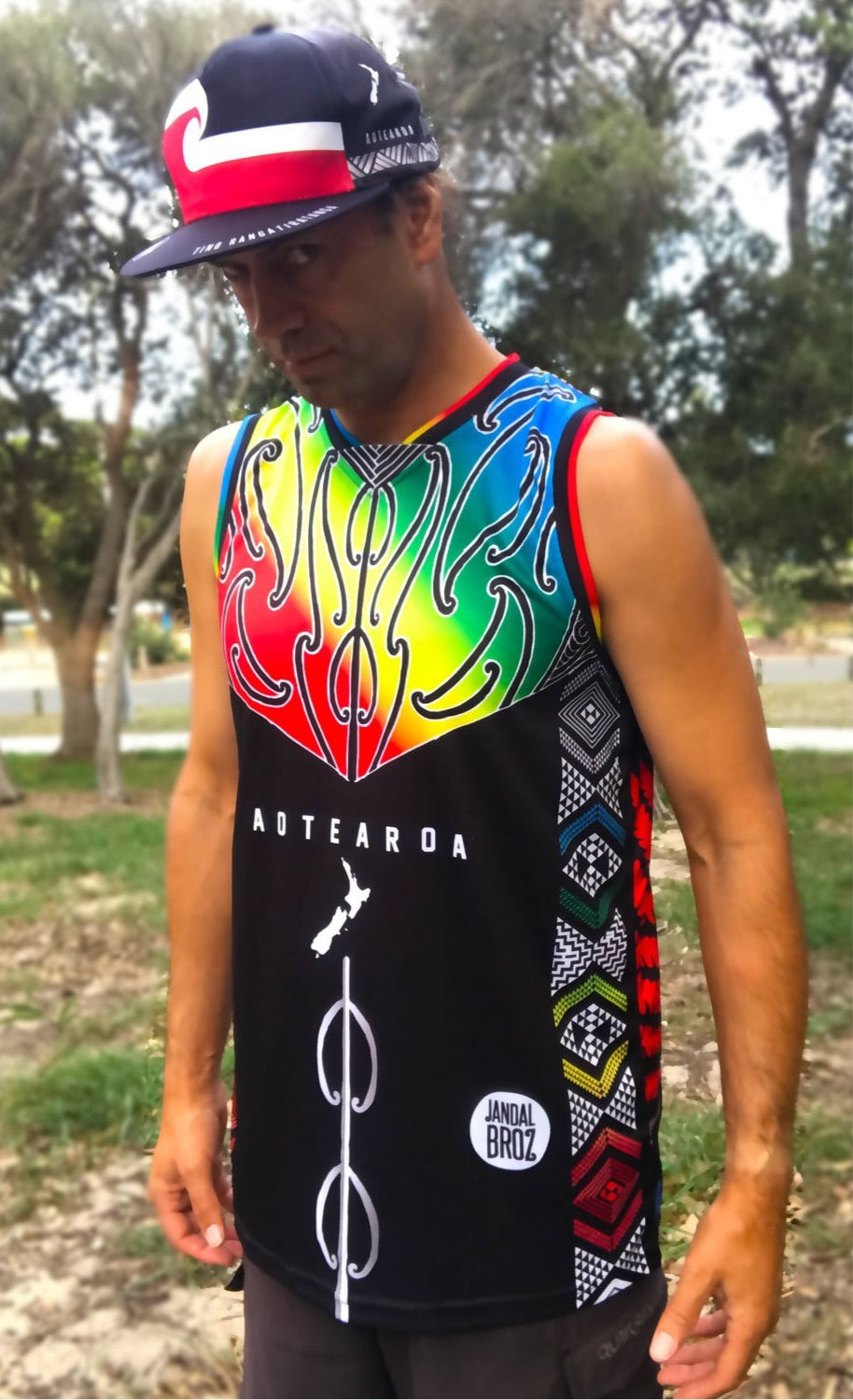 Aotearoa Maori Rasta Basketball Singlet - Healing wairua