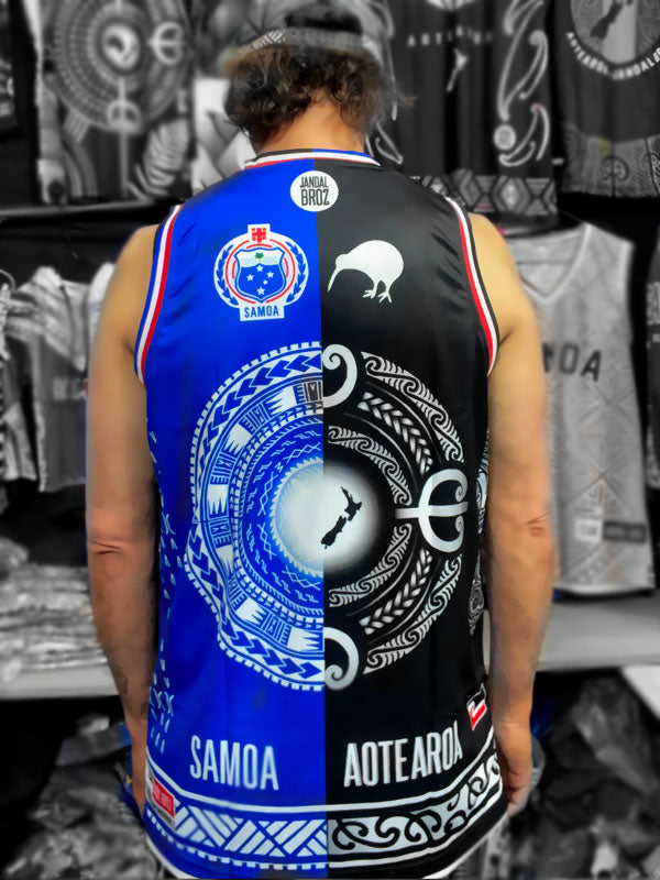 • KIDS Maori Half Samoa Singlet by Jandal Broz