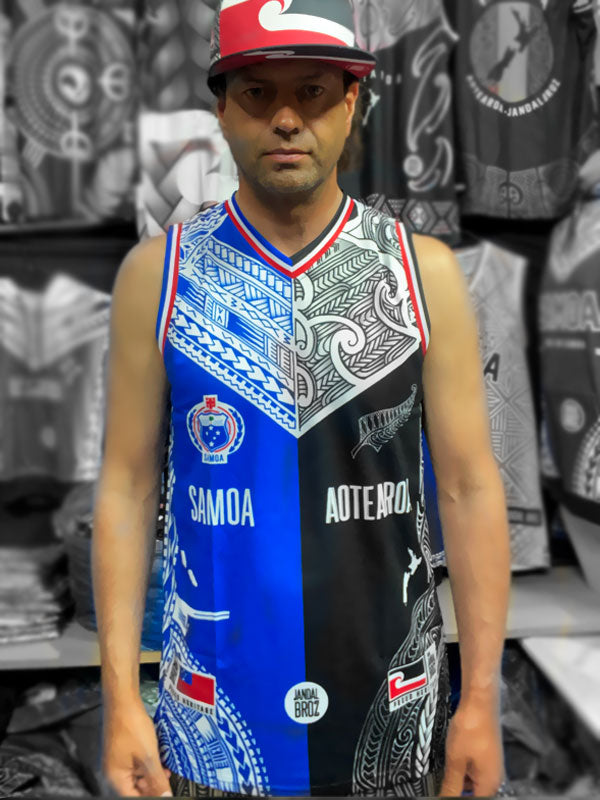 • KIDS Maori Half Samoa Singlet by Jandal Broz