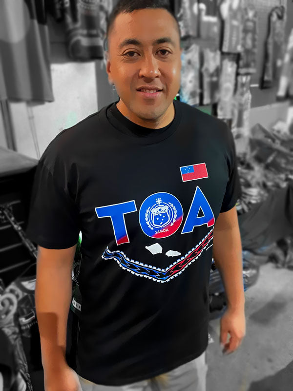 Samoa Toa Cotton T shirt Black
