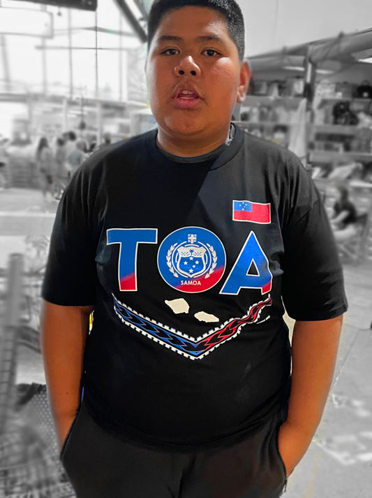 Samoa Toa Cotton T shirt Black
