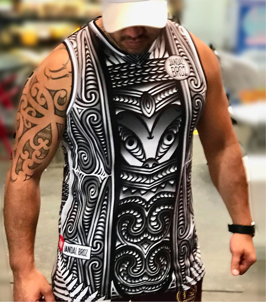 • Taiaha Pango & Ma Maori Basketball Singlet