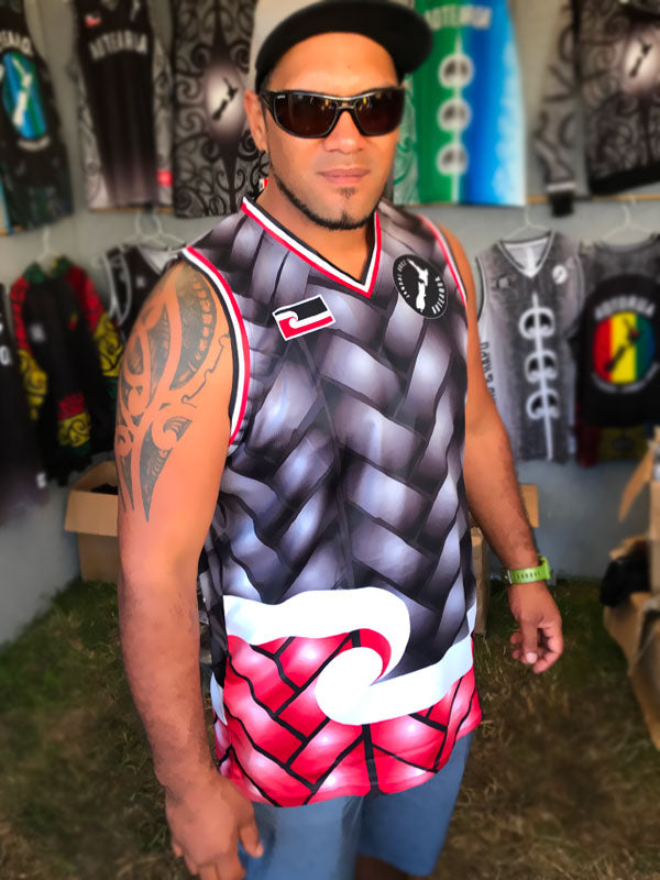 • Maori Tino Rangatiratanga Harakeke Basketball Singlet