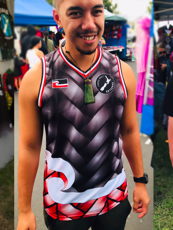 • Maori Tino Rangatiratanga Harakeke Basketball Singlet