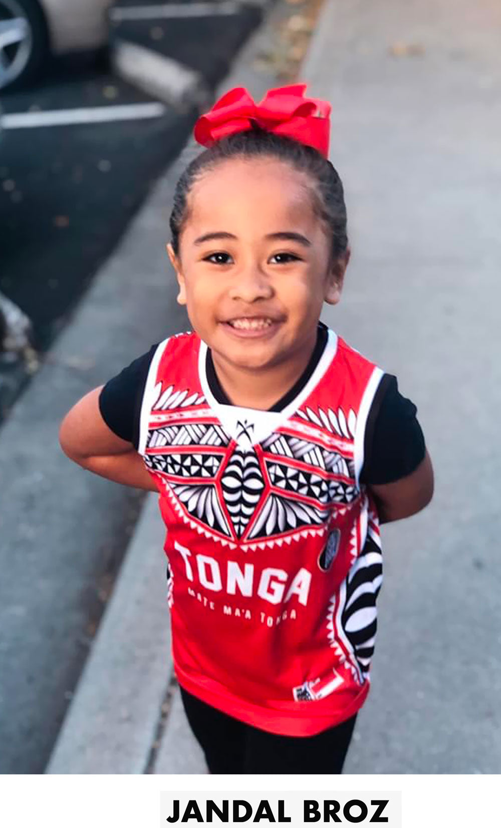Tonga Kids Basketball singlet ngatu chest