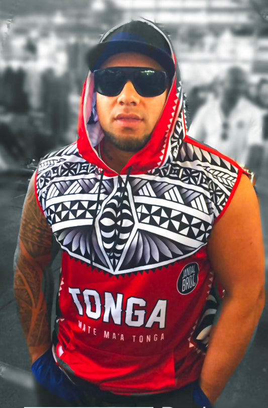 • Tonga Sleeveless hoodie red