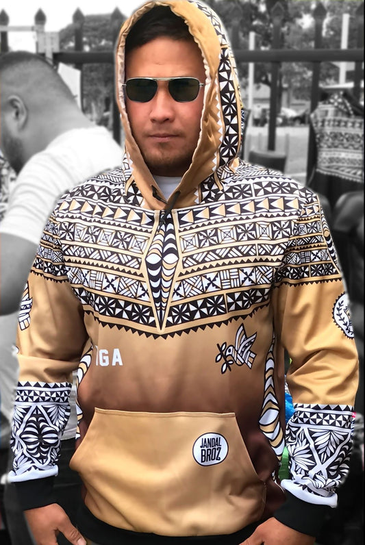 • Tonga hoodie Ngatu Gold