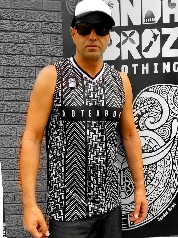 Aotearoa Singlet Poutama Kaokao