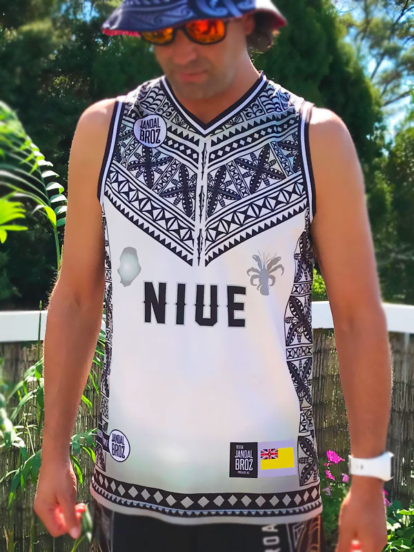 Basketball Singlet Niue Hiapo Brown Chest