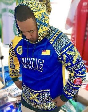 Niue hoodie - blue arms