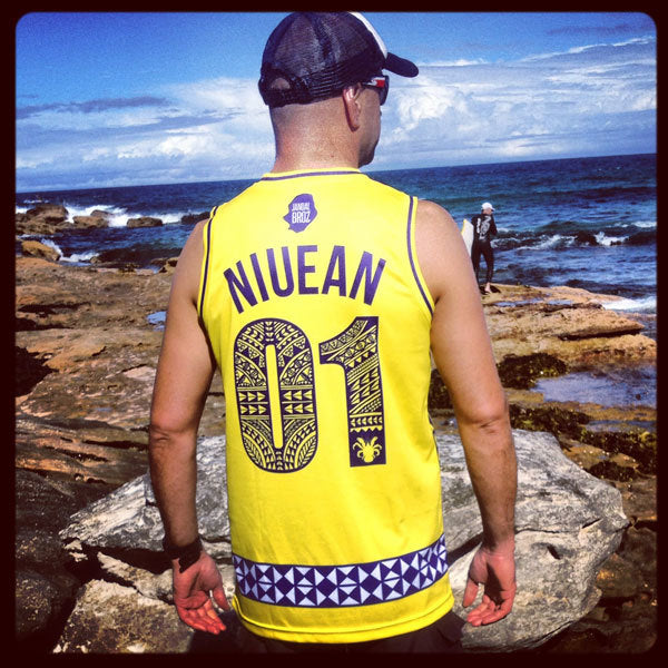 Niue Basketball Singlet- Blue 01