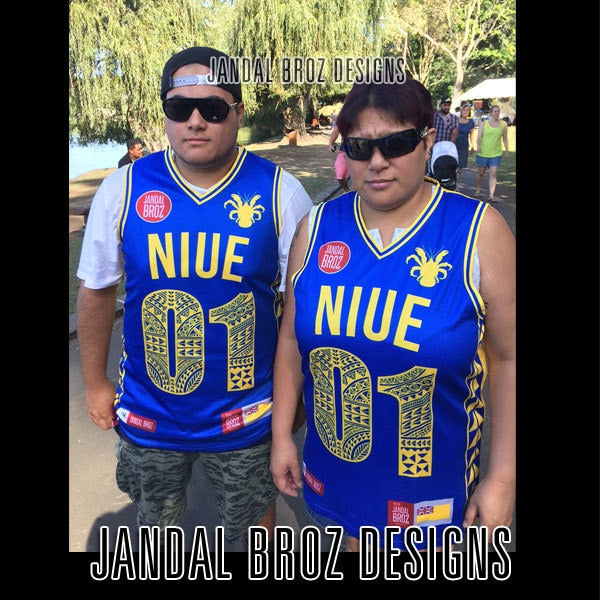 Niue Basketball Singlet- Blue 01