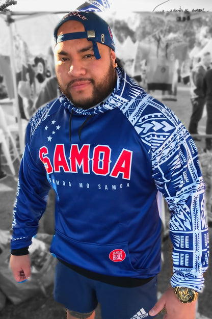• Samoa Hoodie 'Samoa Mo Samoa' Blue arm