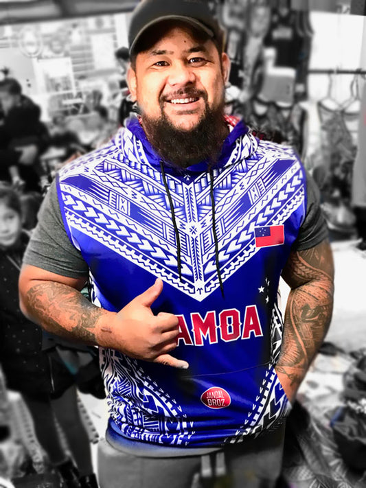• Samoa Hoodie sleeveless - chest blue