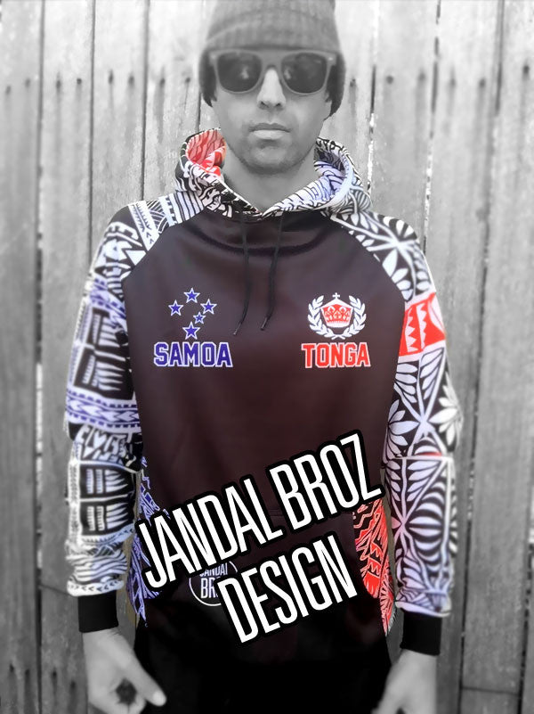 Half TONGA & SAMOA Premium Hoodie