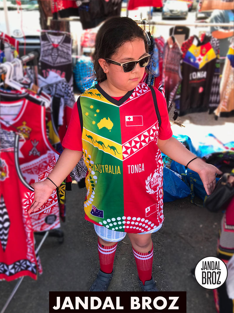 Basketball singlet HALF Tonga Australia Kids