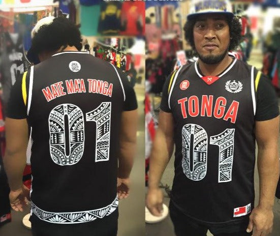 Basketball Singlet Tonga Black