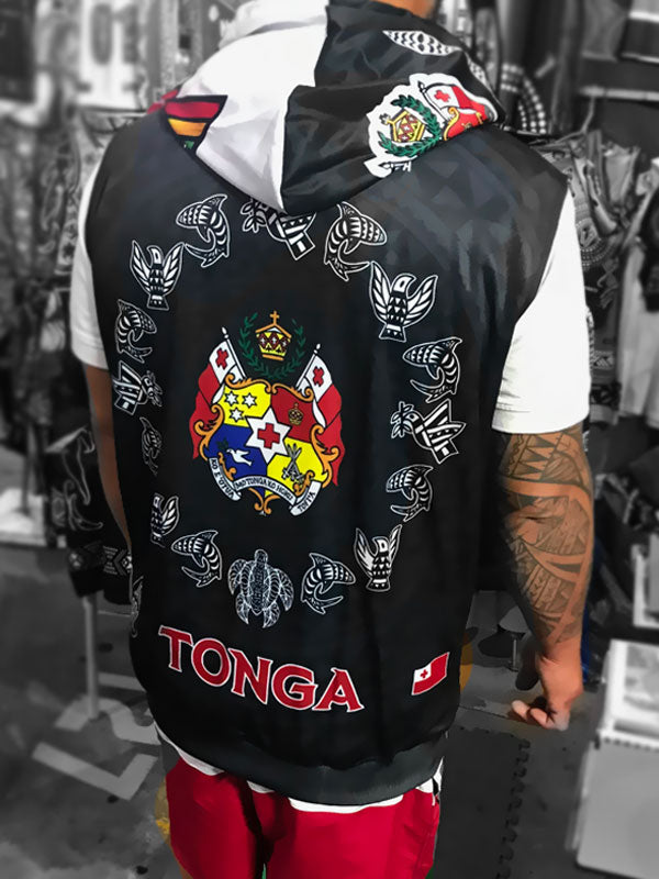• Tonga Sleeveless hoodie Black new