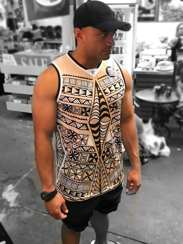 Tongan Basketball Singlet - Ngatu Tokelau feletoa