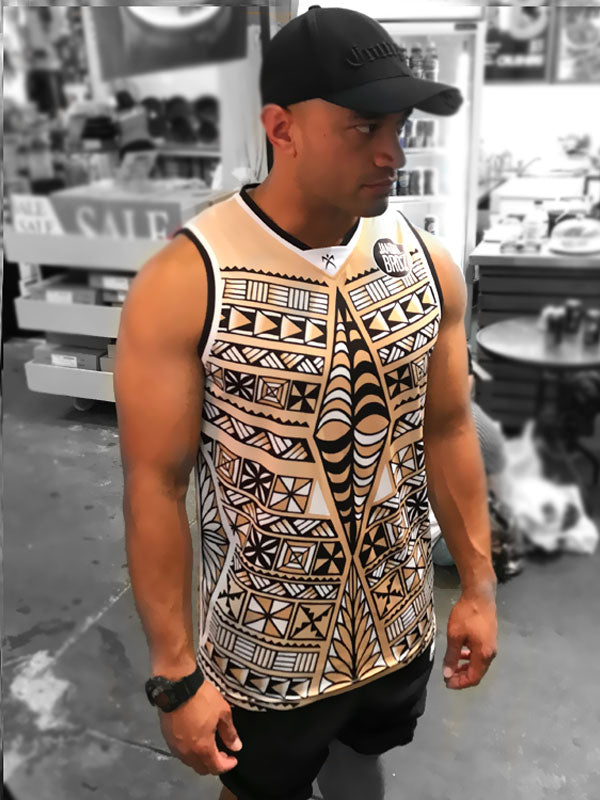 Tongan Basketball Singlet - Ngatu Tokelau feletoa