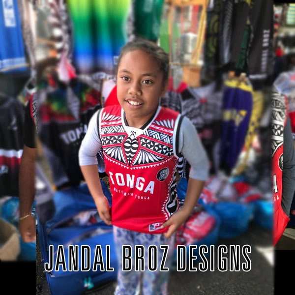 Tonga Kids Basketball singlet ngatu chest