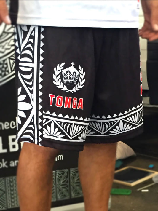 Tonga Basketball Shorts - Kingdom of Tonga - black