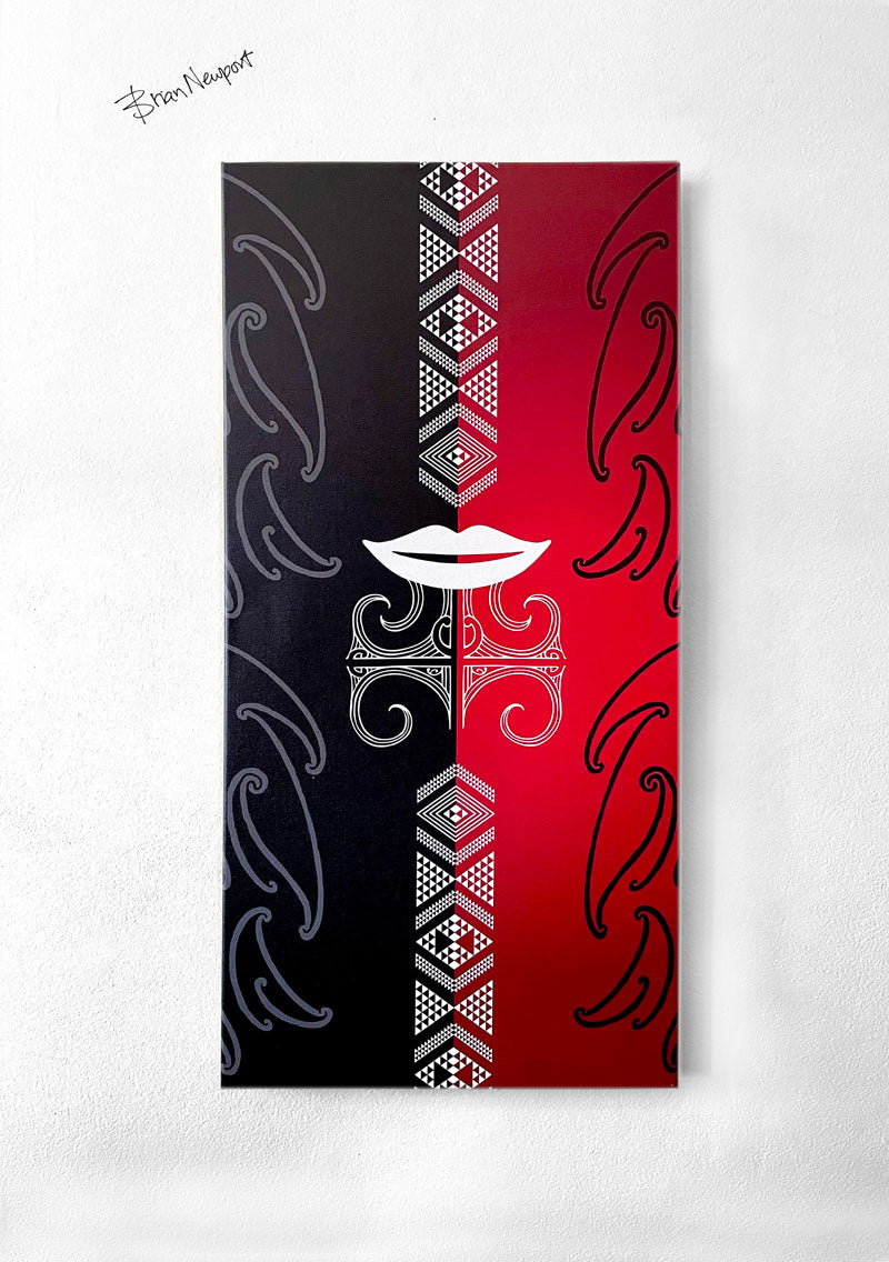 Maori Art Canvas - Mana Wahine balance - 40x80cm