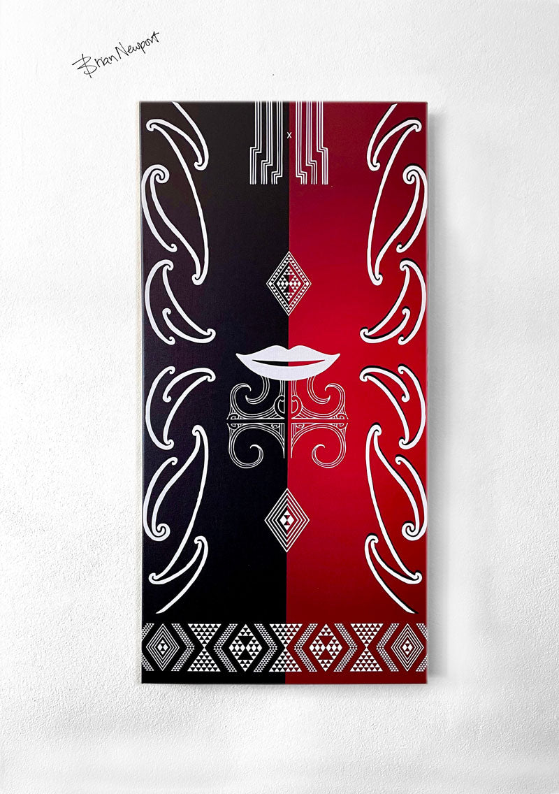 Maori Art Canvas - Mana Wahine Wairua - 40x80cm