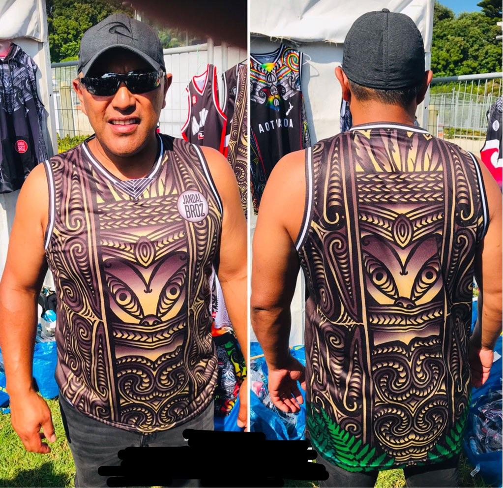 • Taiaha true to yourself- brown Aotearoa Basketbal Singlet