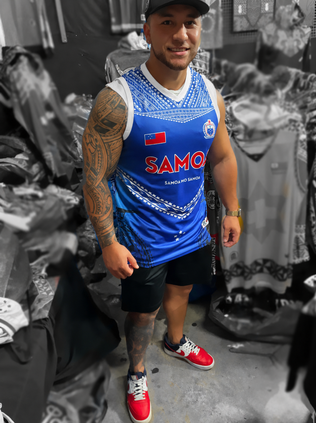 Samoa Toa Basketball Jersey - blue